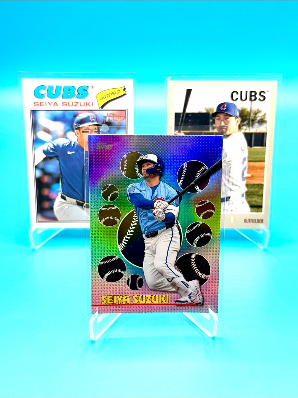 🔥Seiya Suzuki Lot!🔥Titans of The Game Foil Refractor + Grey Border Insert! 🤩